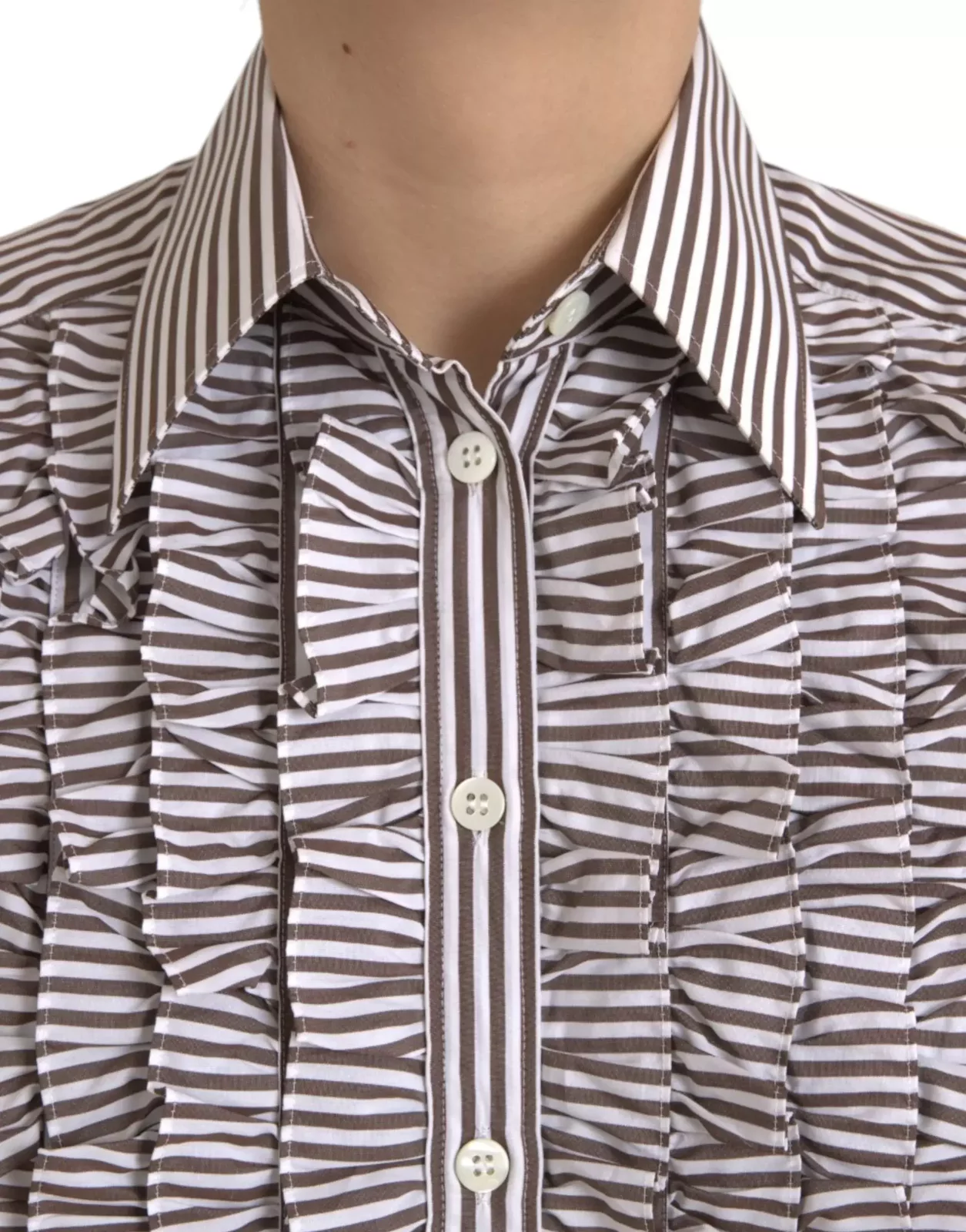 Long Sleeve Striped Shirt - White / IT36 | XS