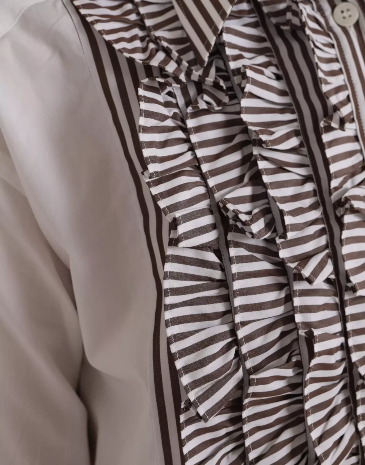 Long Sleeve Striped Shirt - White / IT36 | XS