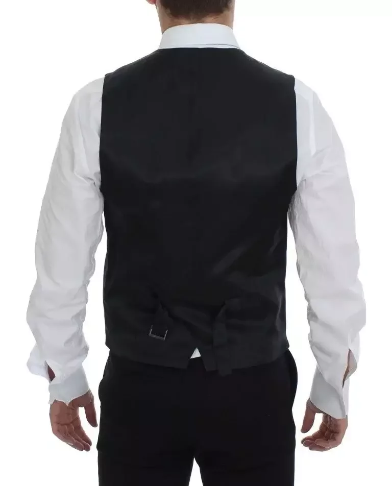 Gray Pinstripe Vest Classic Fit - Black / IT48 | M
