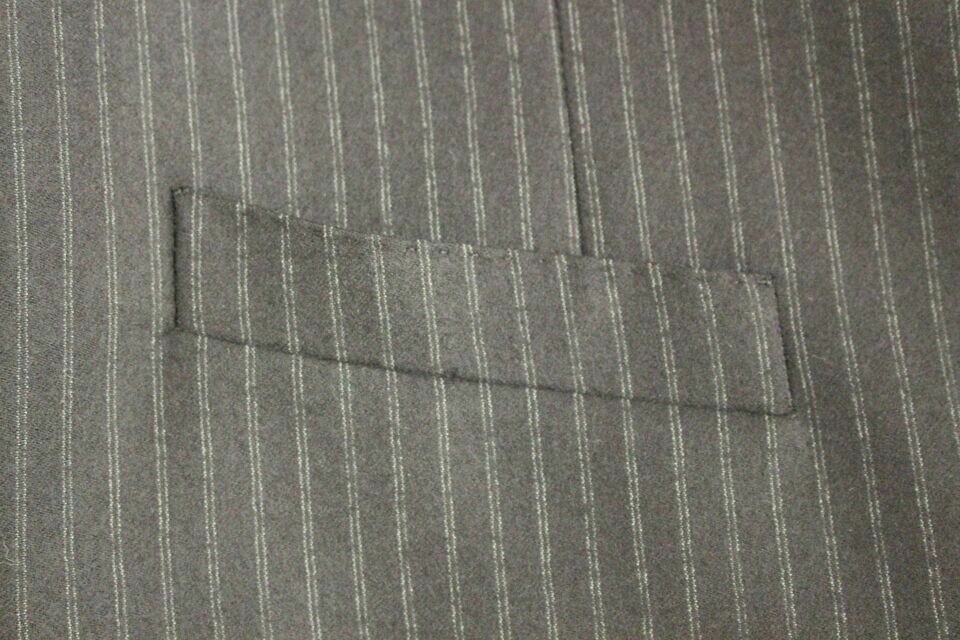 Gray Pinstripe Vest Classic Fit - Black / IT48 | M