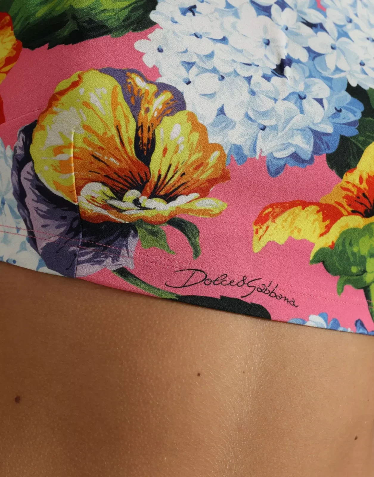 Floral Crop Top Long Sleeve Style - Multicolor / IT40|S