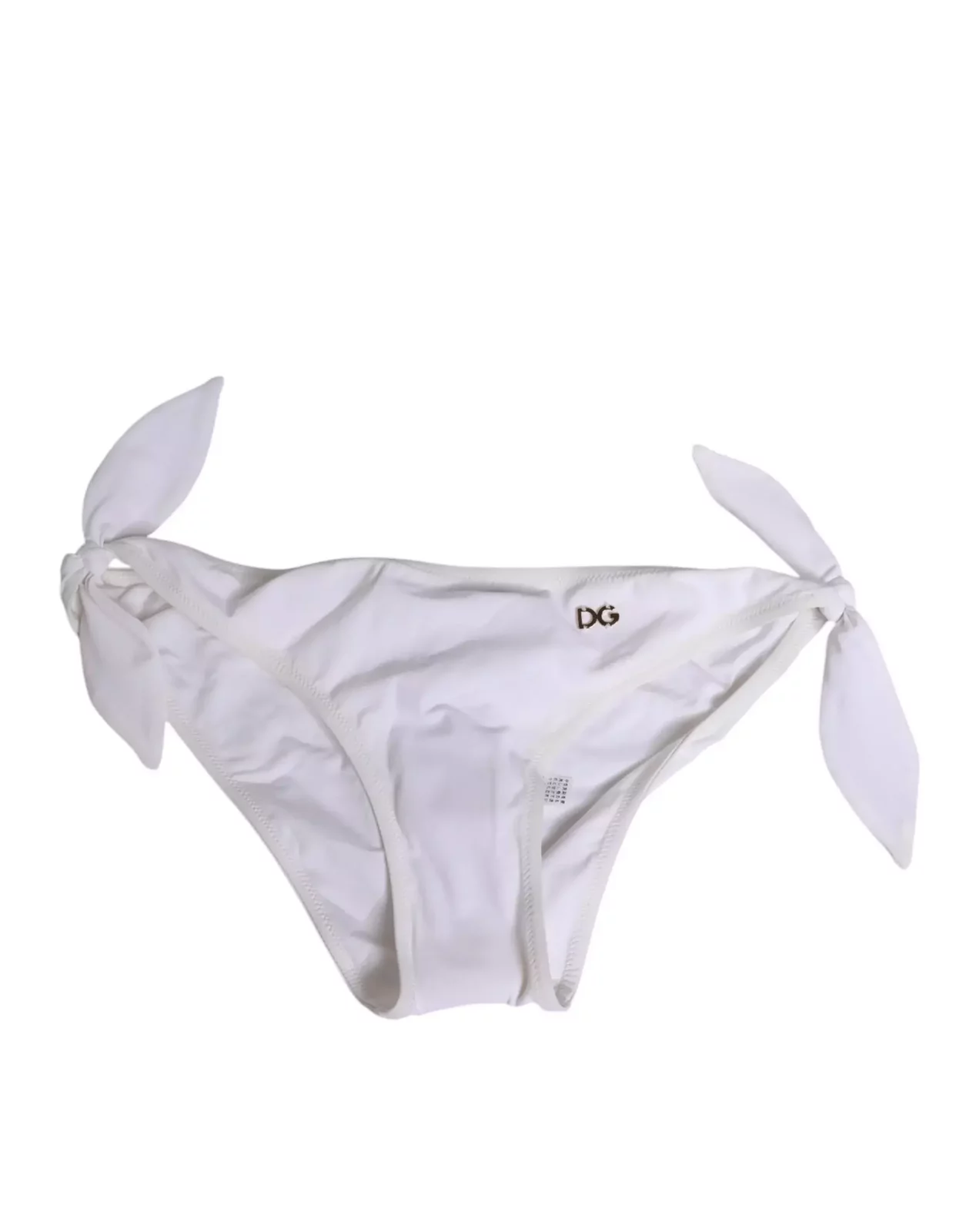 Side Tie Logo Bikini Bottom - White / IT2 | S