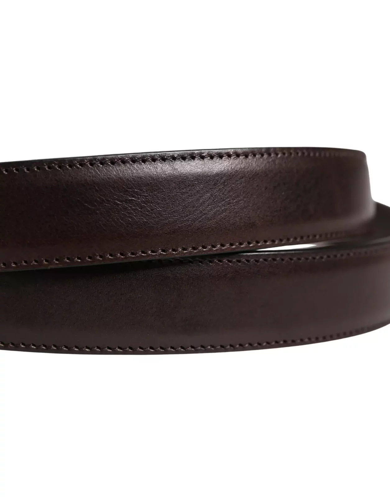 Classic Leather Belt with Metal Buckle - Brown / 110 cm / 44 Inches