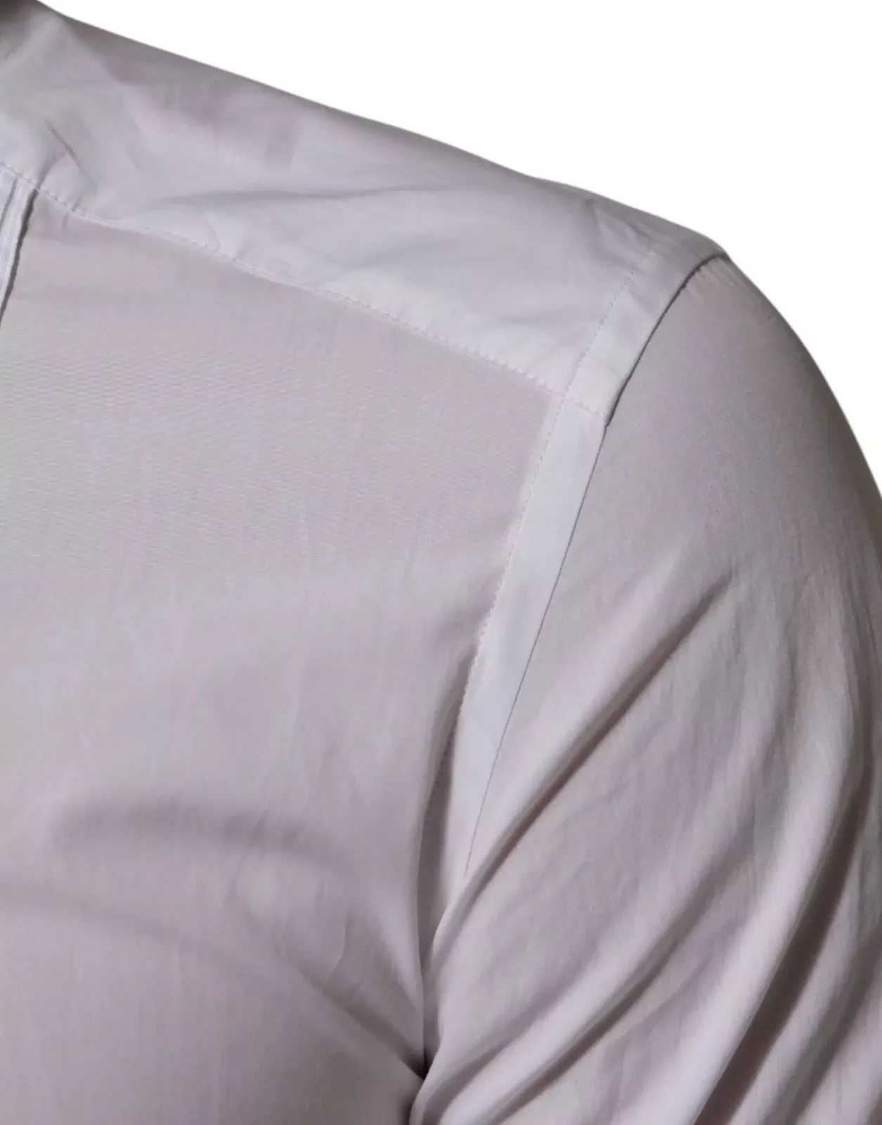 Cotton Collared Long Sleeve Gold Dress Shirt - White / IT38 | XS