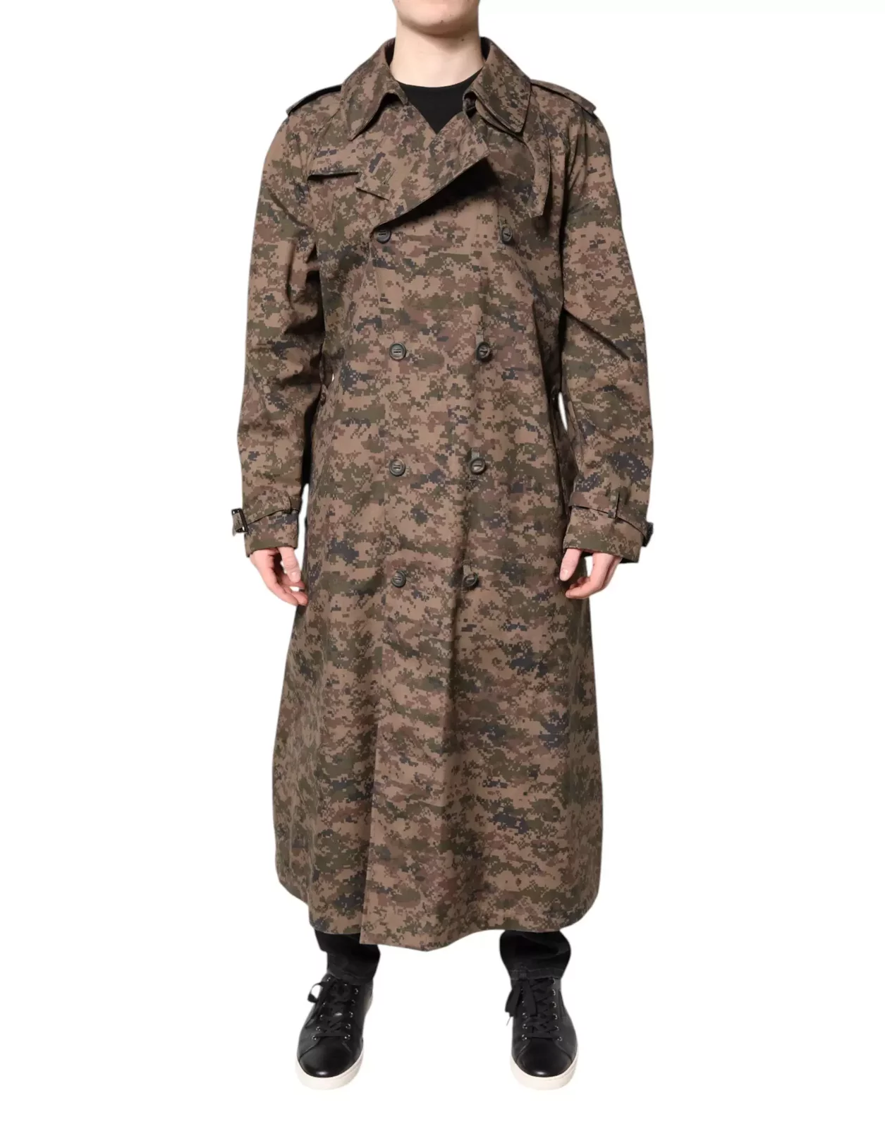 Longline Camo Trench Coat - Multicolor / IT54 | XL