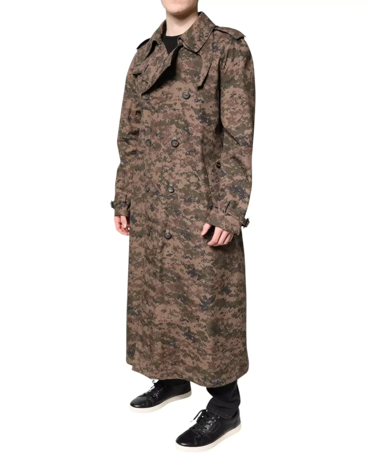 Longline Camo Trench Coat - Multicolor / IT54 | XL