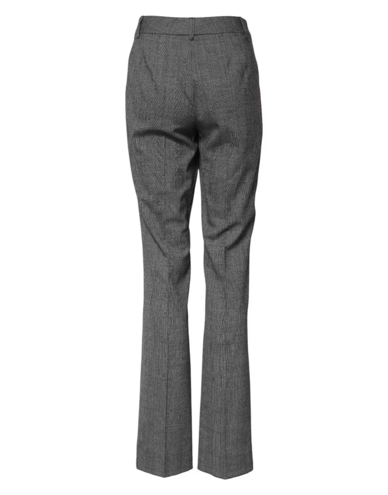 Checkered High Waist Flared Pants - Gray / IT36|XXS
