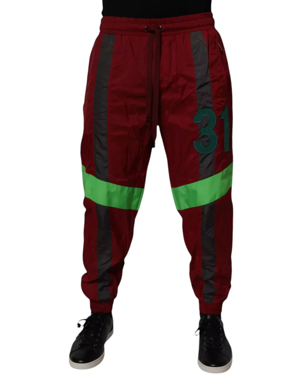 Track Pants with Number Detail - Maroon / IT48 | M