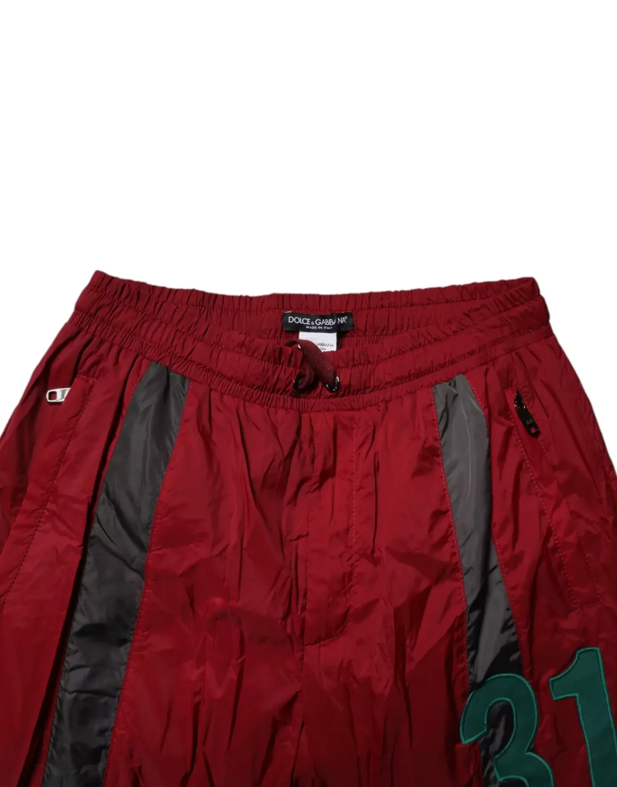 Track Pants with Number Detail - Maroon / IT48 | M