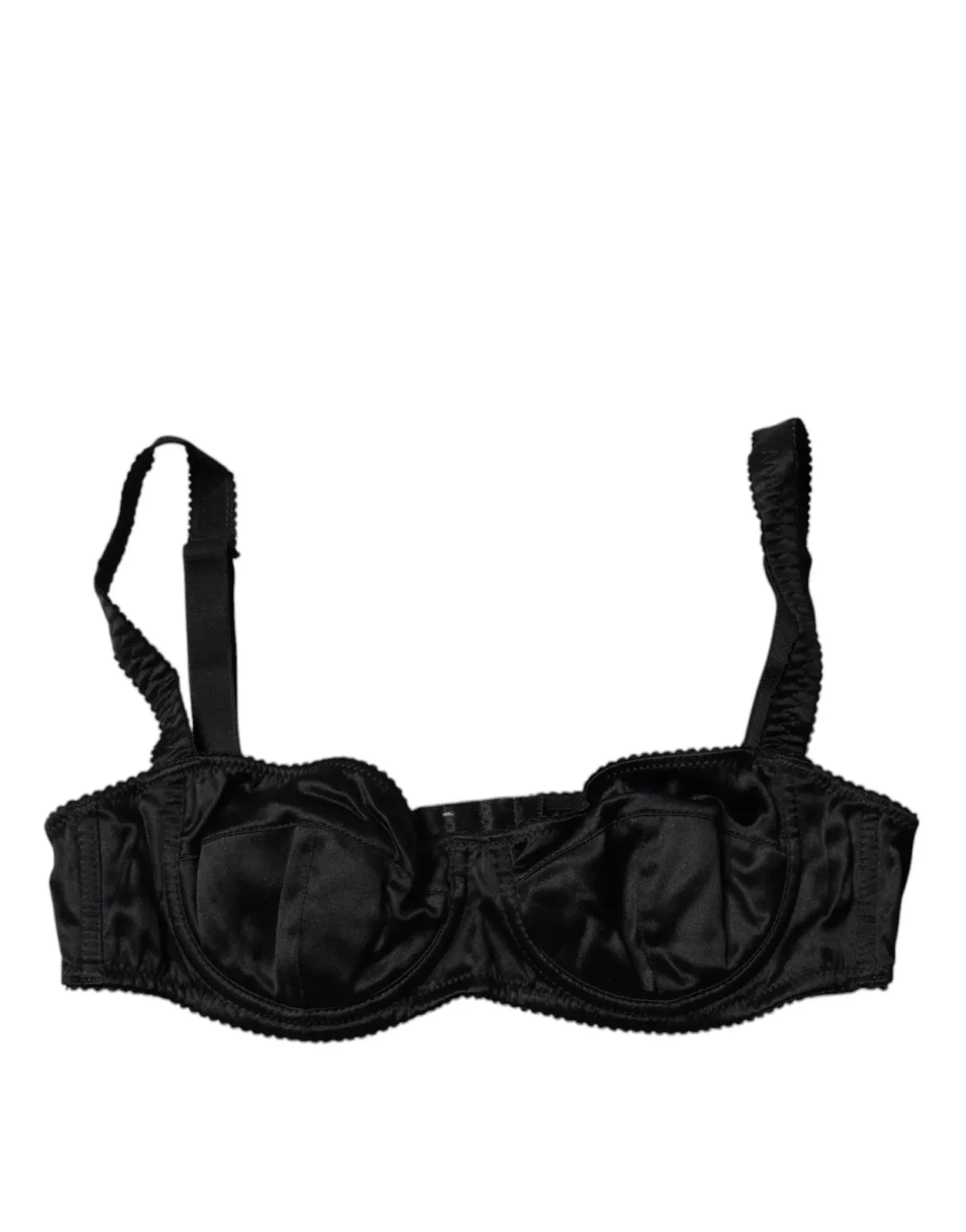 Silk Satin Underwire Bra - Black / IT2 | S