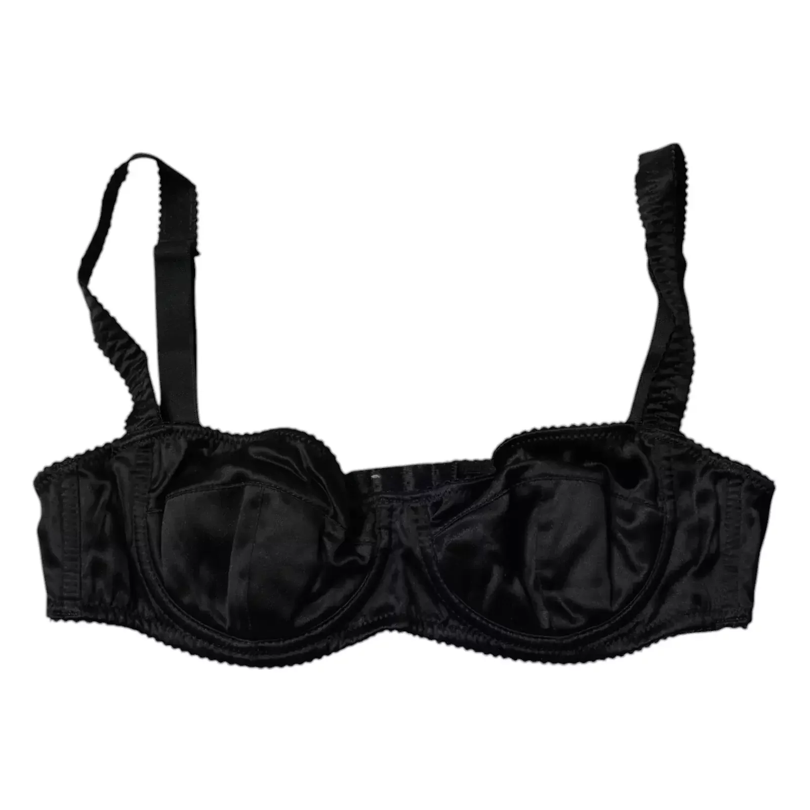 Silk Satin Underwire Bra - Black / IT2 | S