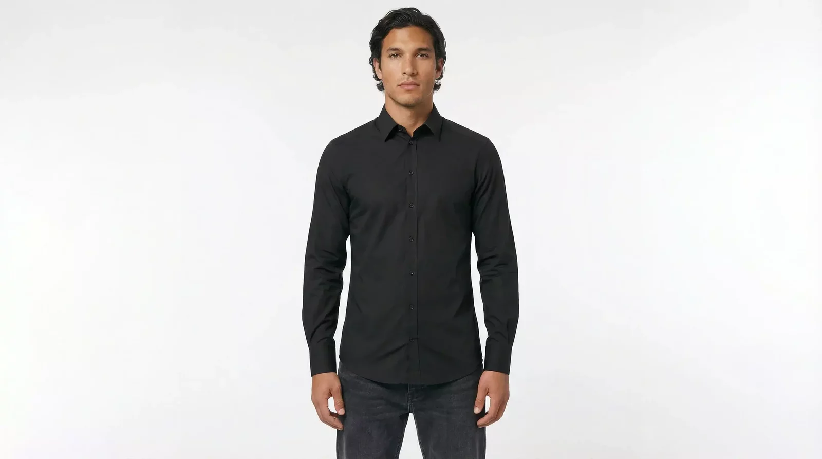Classic LongSleeve Dress Shirt - Black / IT39 | S