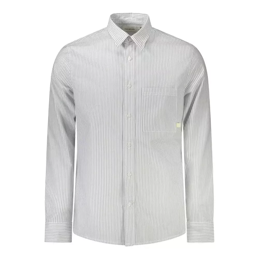 Striped Oxford Shirt - White / S