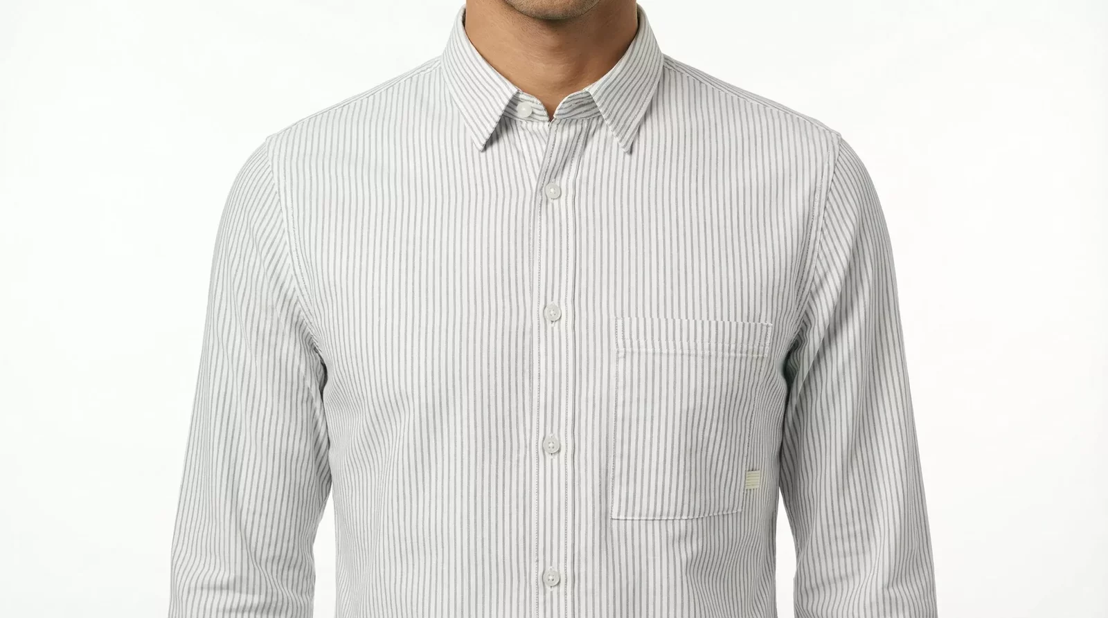 Striped Oxford Shirt - White / S