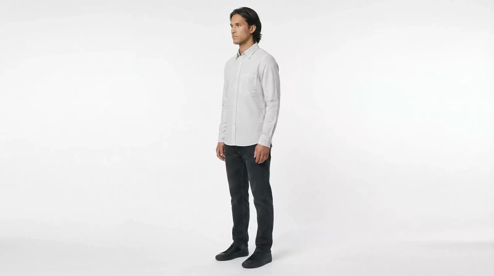 Striped Oxford Shirt - White / S