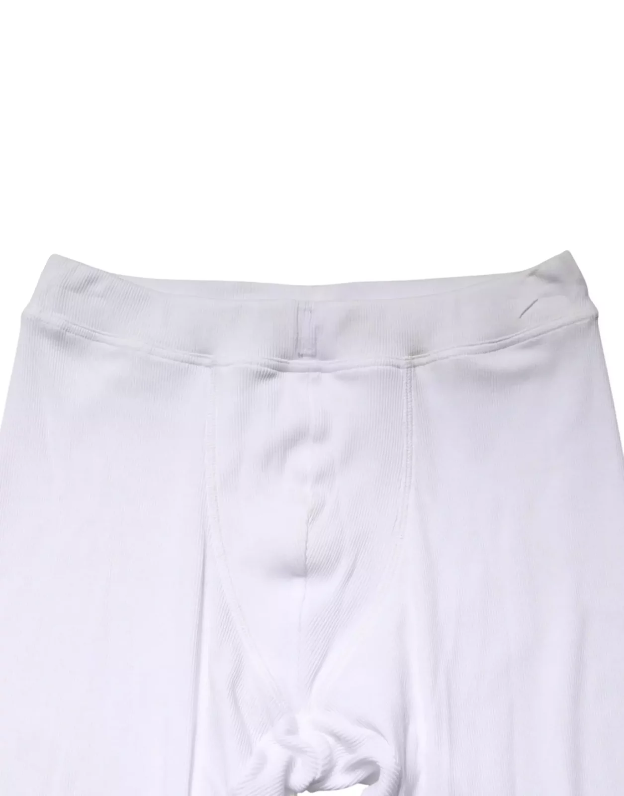 Cotton Mid Waist Tights Leggings Pants - White / IT48 | M