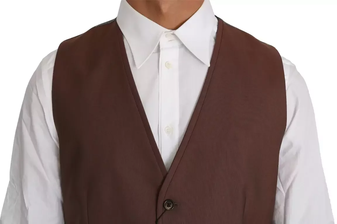 Brown Wool Vest TSH2649 - Brown / IT50 | L