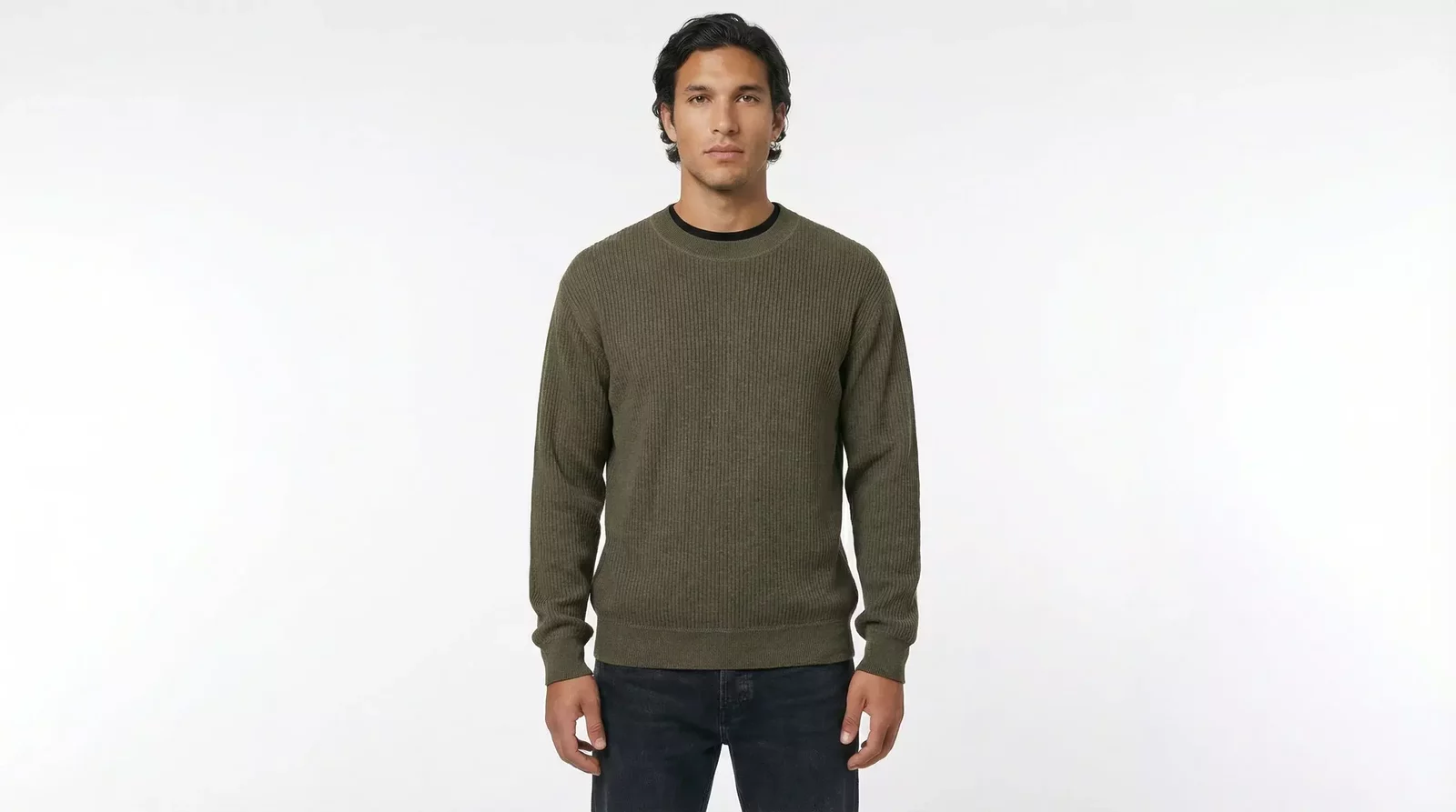 Ribbed Knit Sweater TSH84759 - Green / IT48 | M