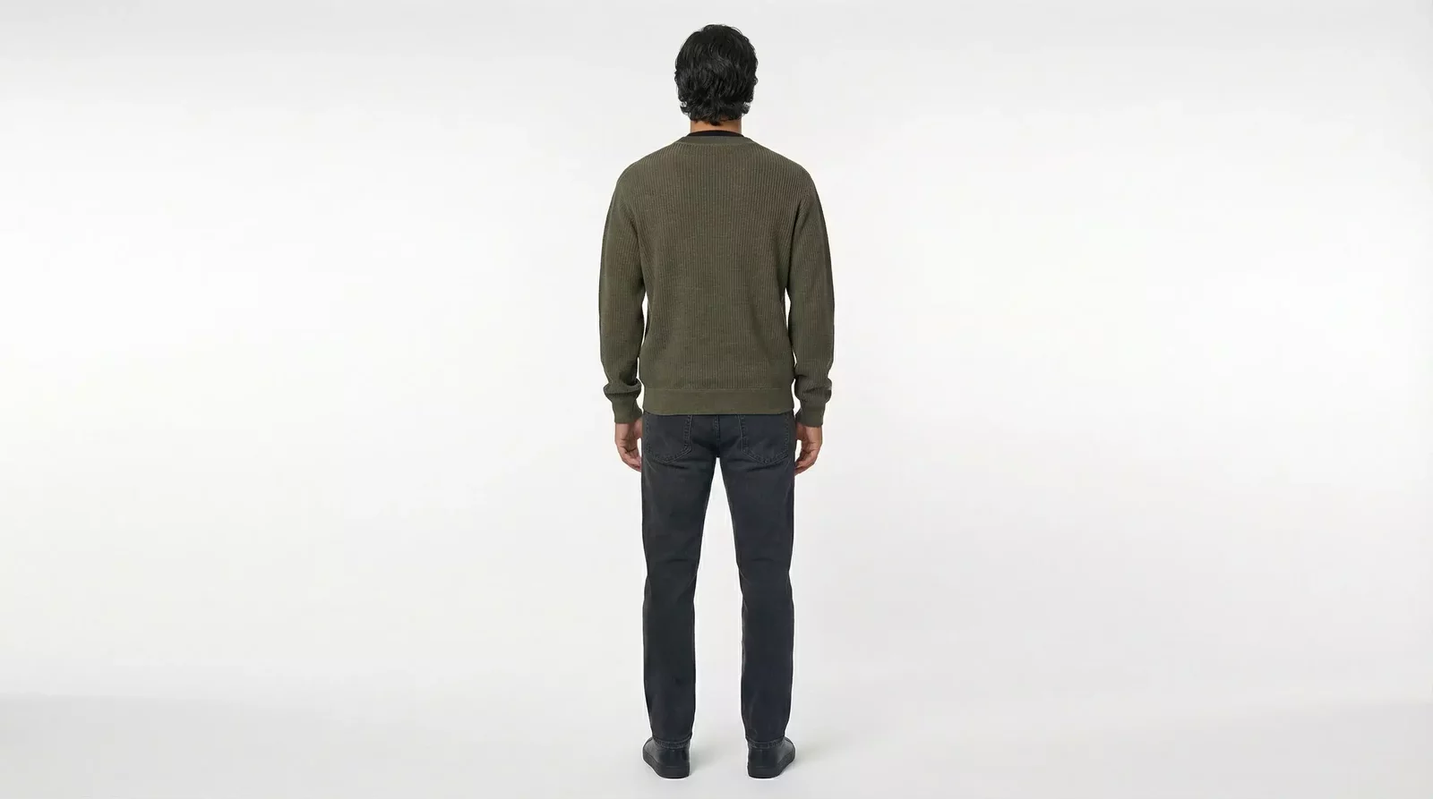 Ribbed Knit Sweater TSH84759 - Green / IT48 | M