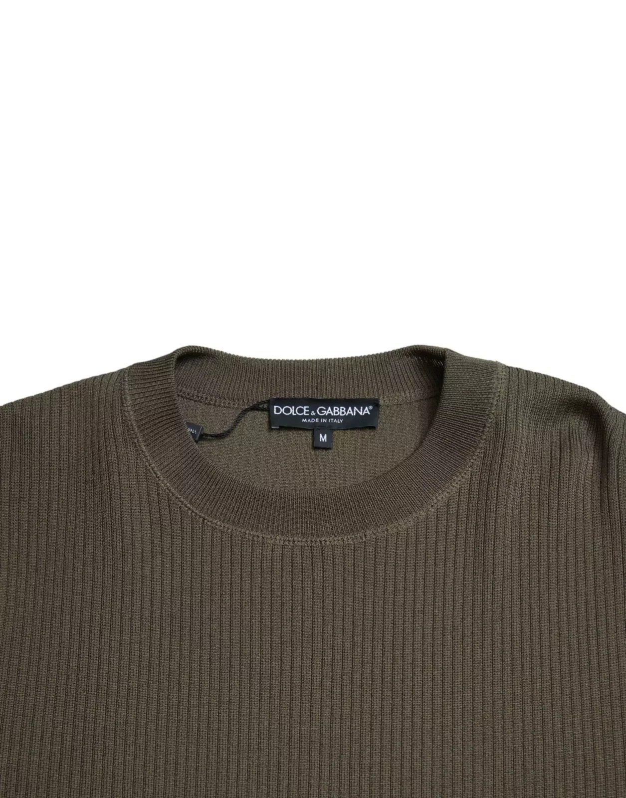 Ribbed Knit Sweater TSH84759 - Green / IT48 | M
