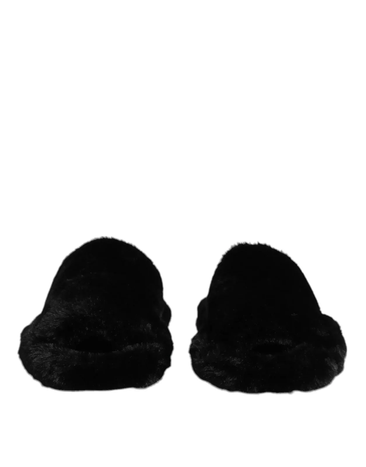 Polyester Velvet Slides with Leather Outer Sole - Black / EU39/US6
