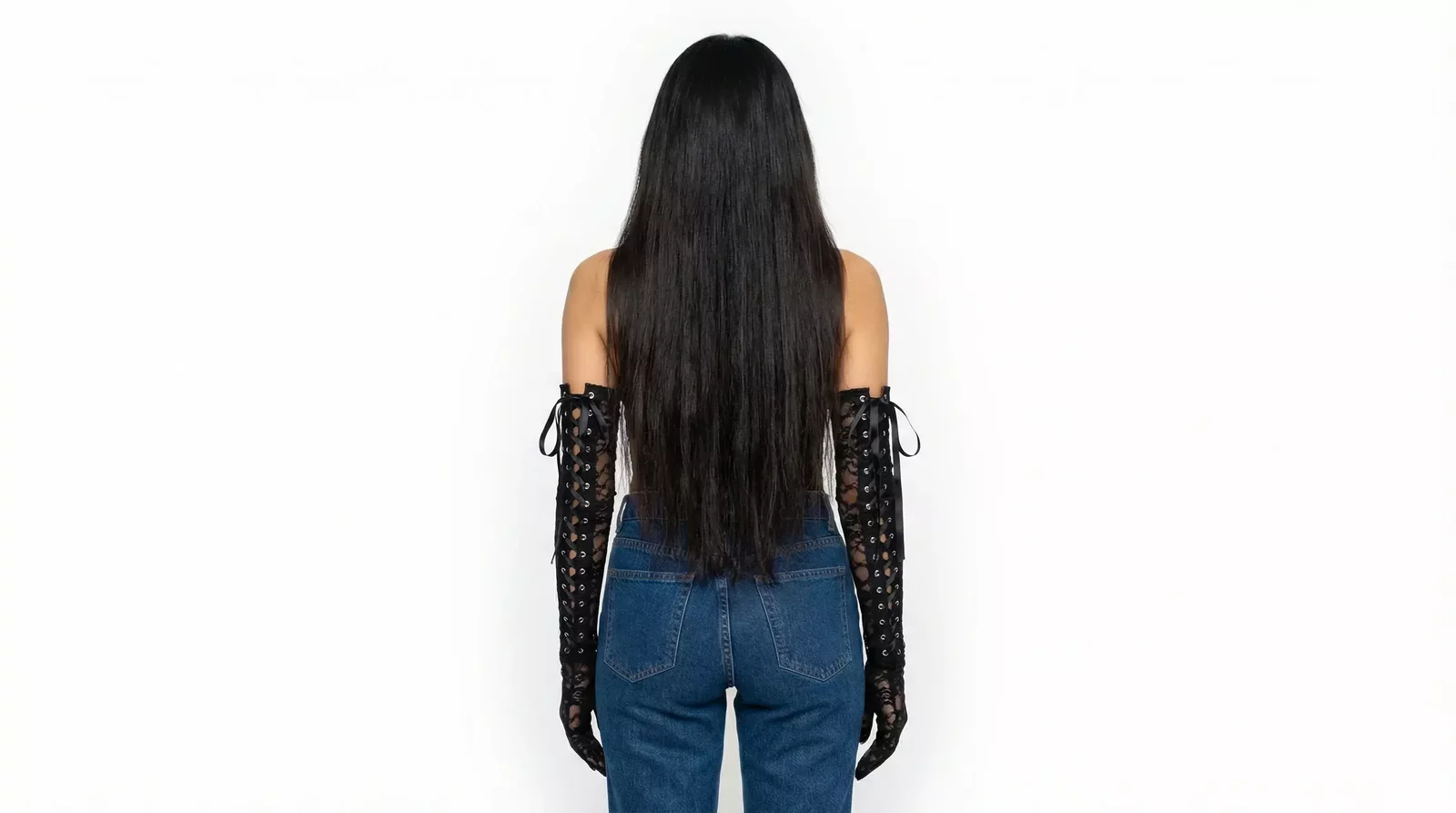 Lace Long Gloves ModelLace - Black / 7.5|S