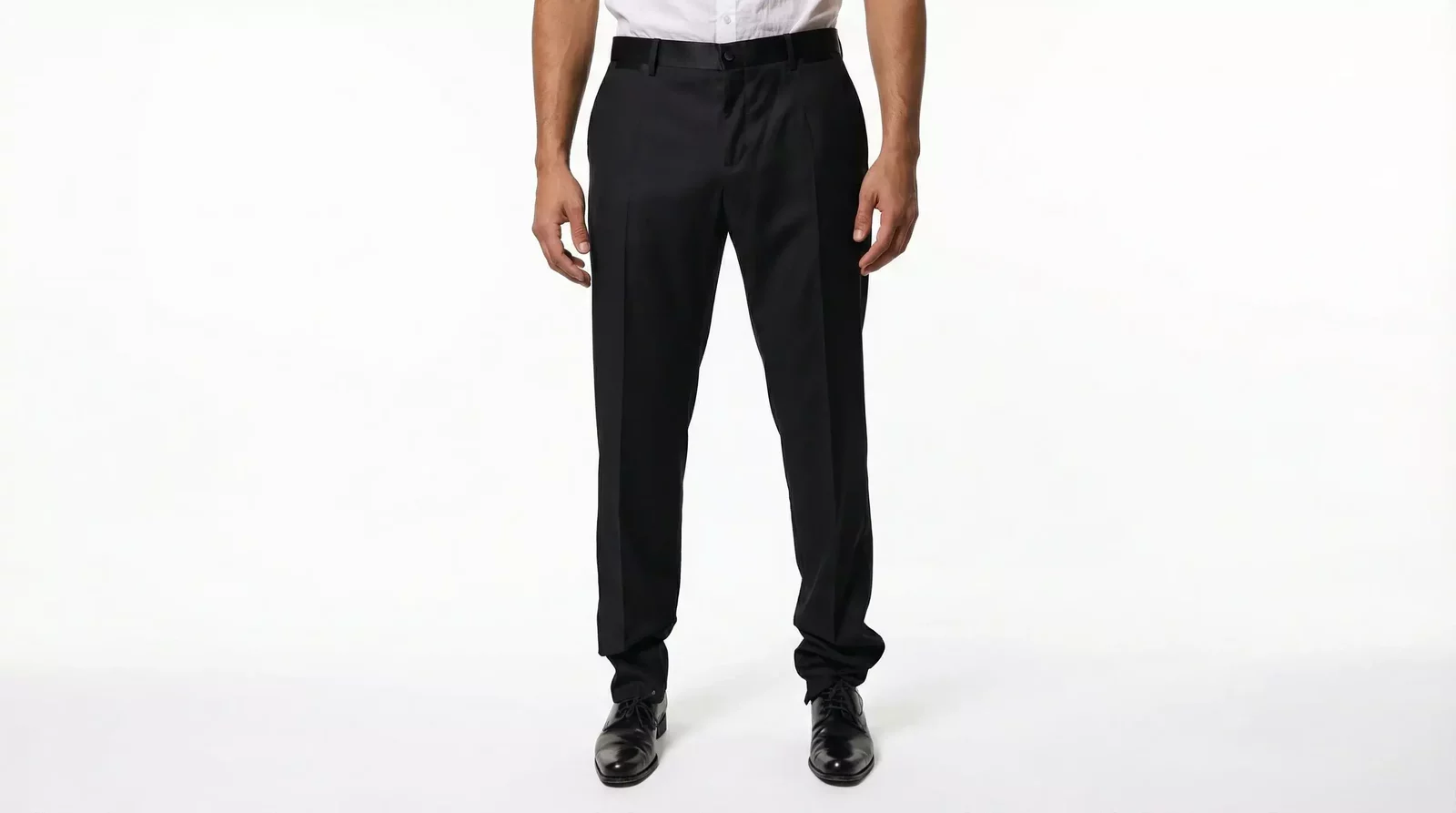 Luxury Wool Formal Dress Trousers - Tailored in Italy - Black / IT56 | XXL