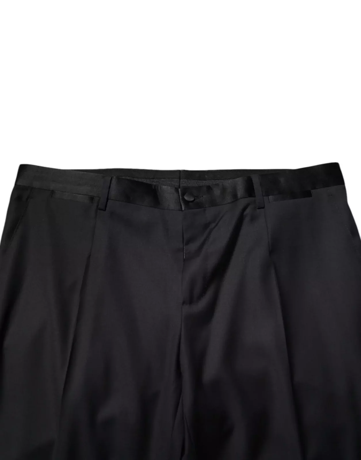Luxury Wool Formal Dress Trousers - Tailored in Italy - Black / IT56 | XXL