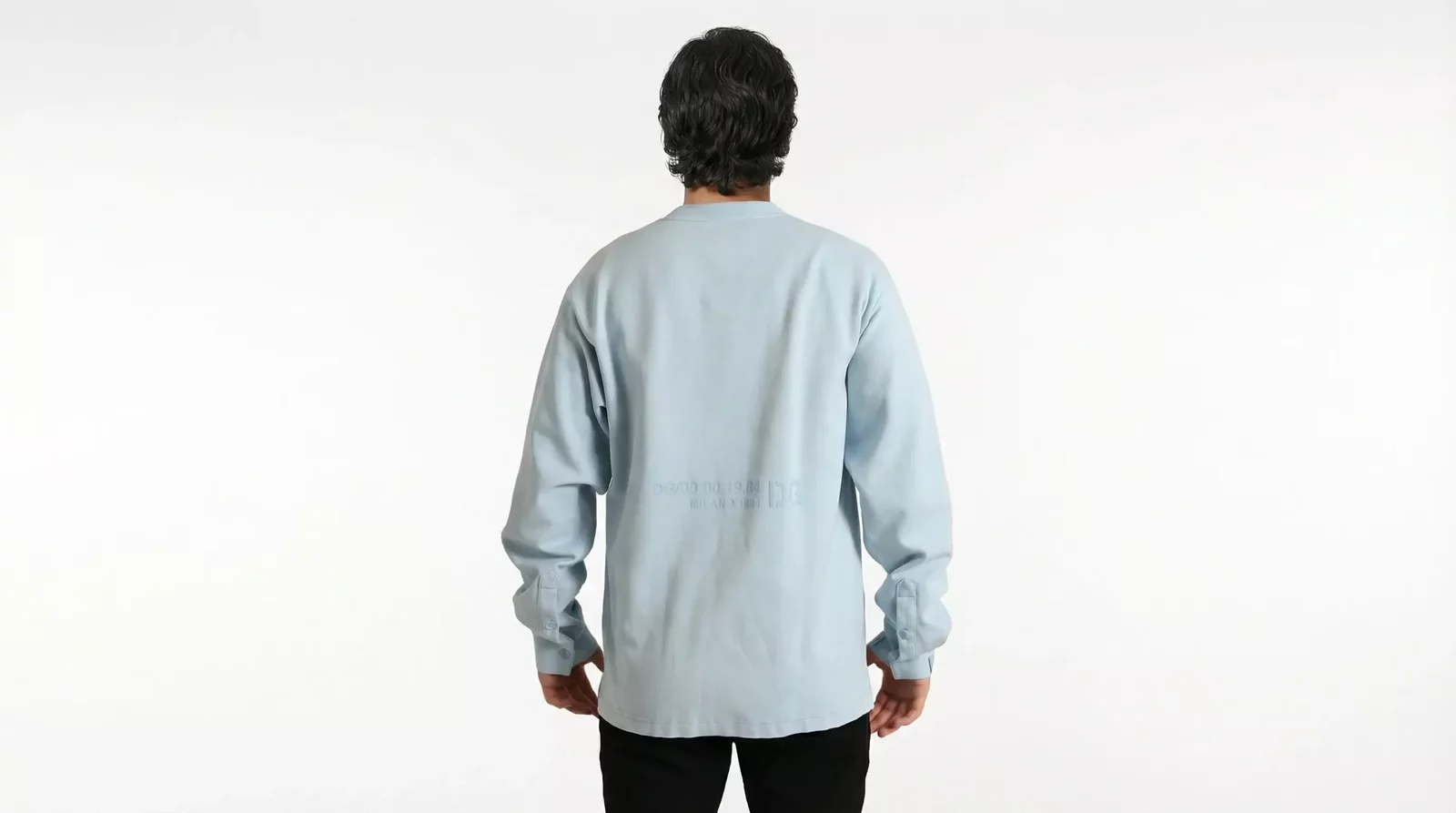 Long Sleeve Henley Shirt TSH84730 - Light Blue / IT48 | M