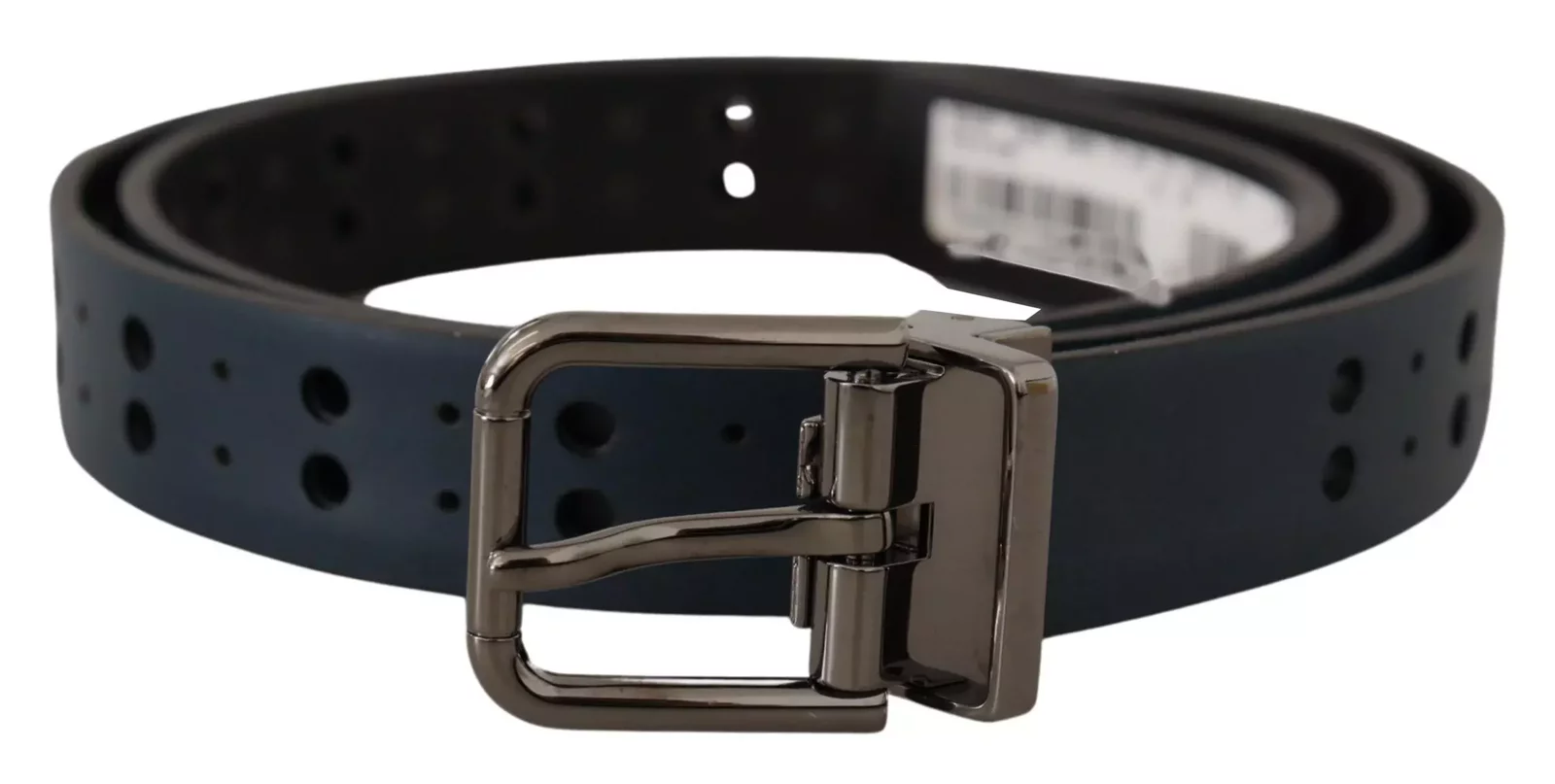 Perforated Leather Belt Blue - Blue / 90 cm / 36 Inches