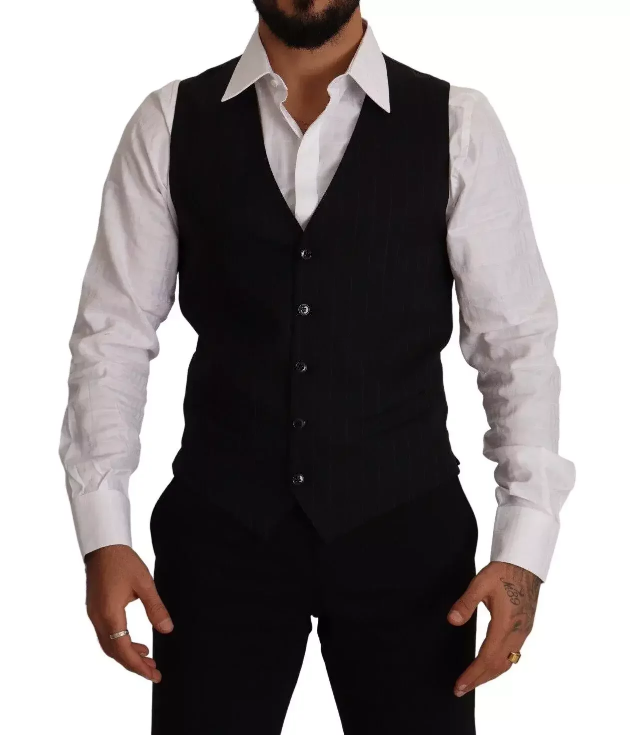 Classic Fit Pinstripe Vest - Blue / IT48 | M