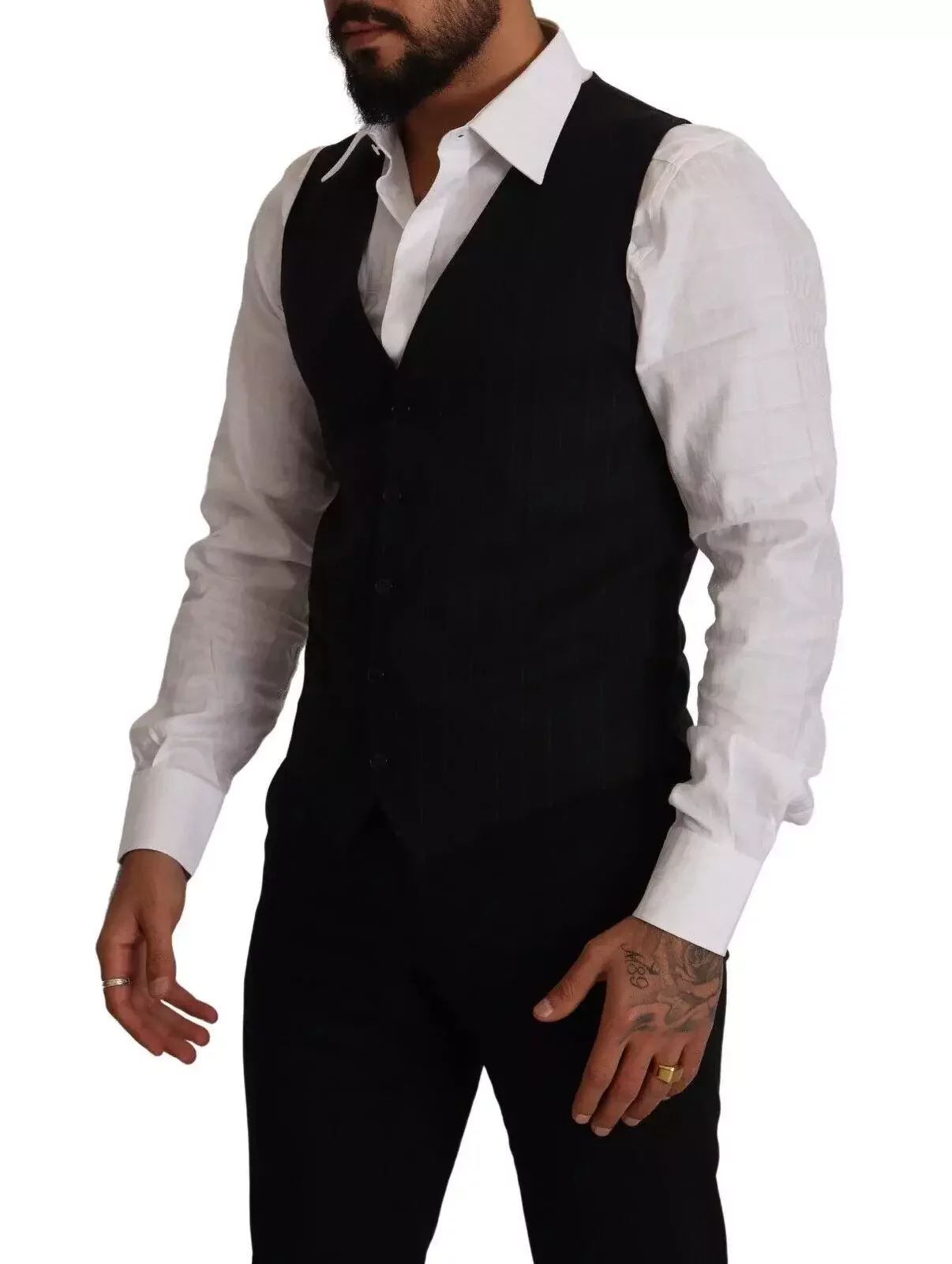 Classic Fit Pinstripe Vest - Blue / IT48 | M