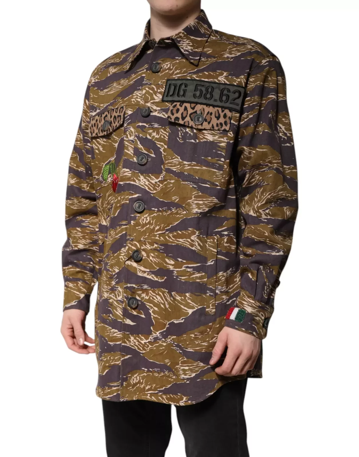 Camo LongSleeve Shirt with Cherry Detail - Brown / IT48 | M