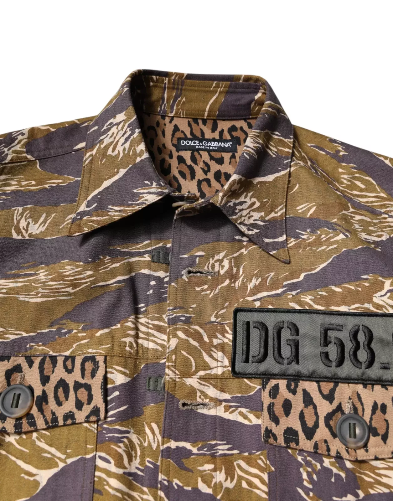 Camo LongSleeve Shirt with Cherry Detail - Brown / IT48 | M