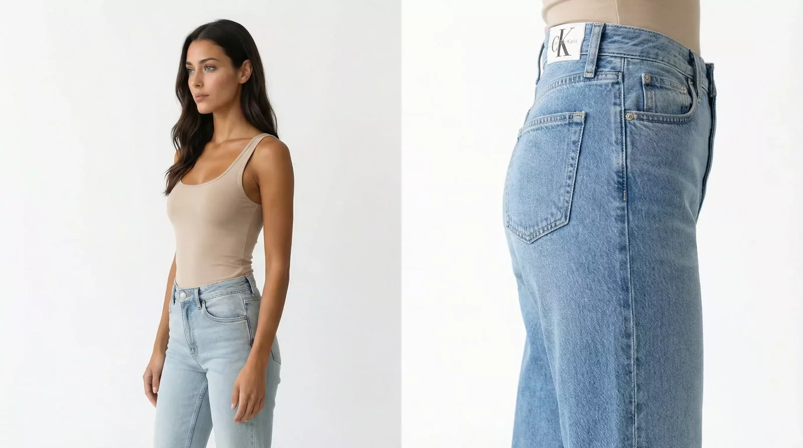 90s Straight Jeans Classic Fit - Light Blue / 25 L28