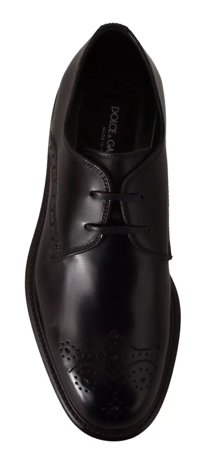 Leather Derby Brogue Oxfords - Black / EU39/US6