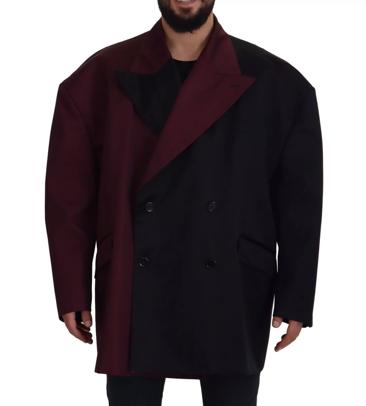 TwoTone Wool Blazer JKT3371 - Bordeaux / IT50 | L