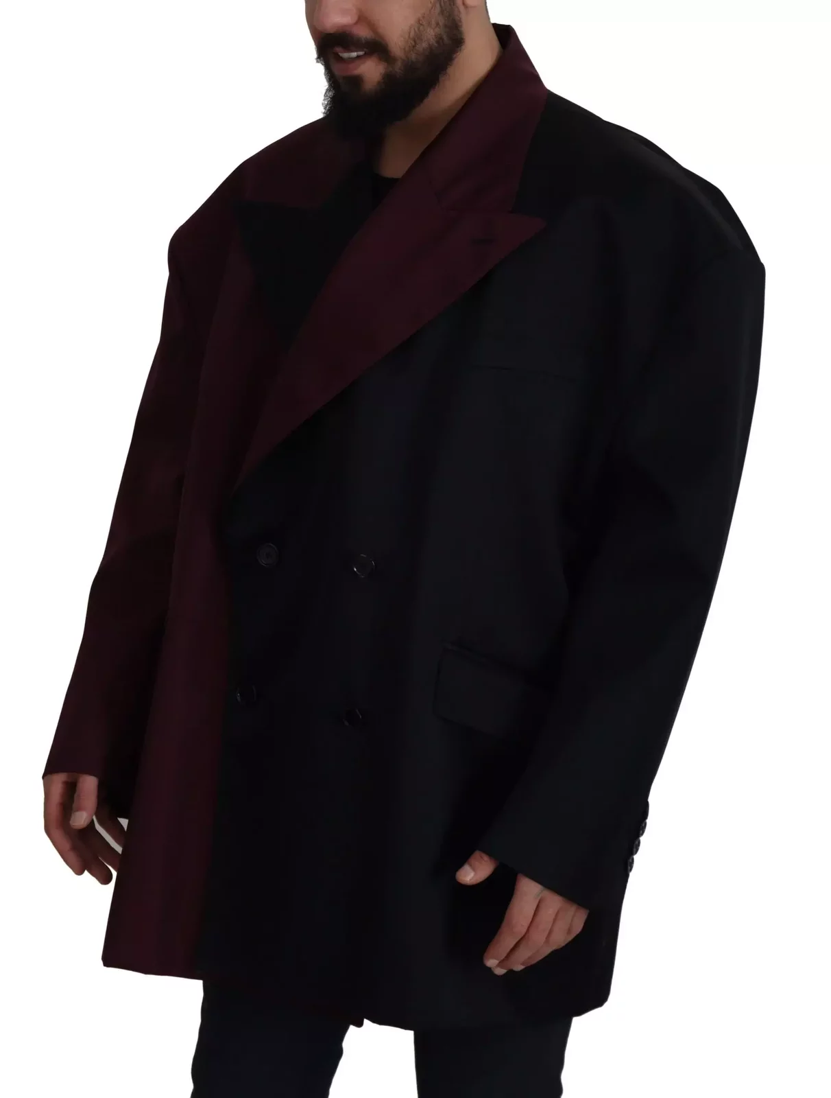 TwoTone Wool Blazer JKT3371 - Bordeaux / IT50 | L