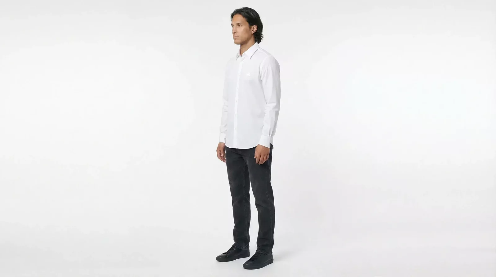 Slim Fit Cotton Dress Shirt - White / IT38 | XS