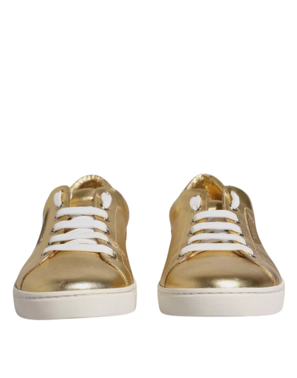 Leather LowTop Sneakers - Gold / EU41.5/US8.5