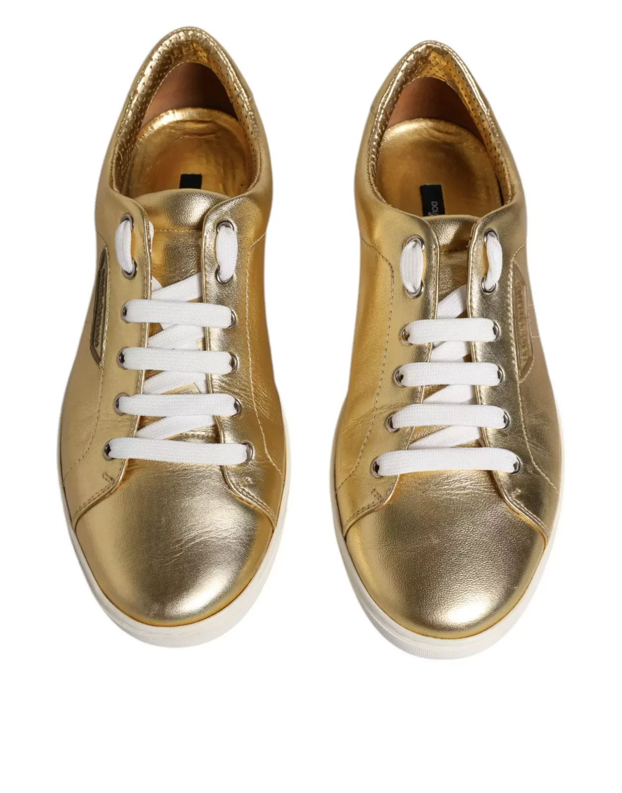 Leather LowTop Sneakers - Gold / EU41.5/US8.5