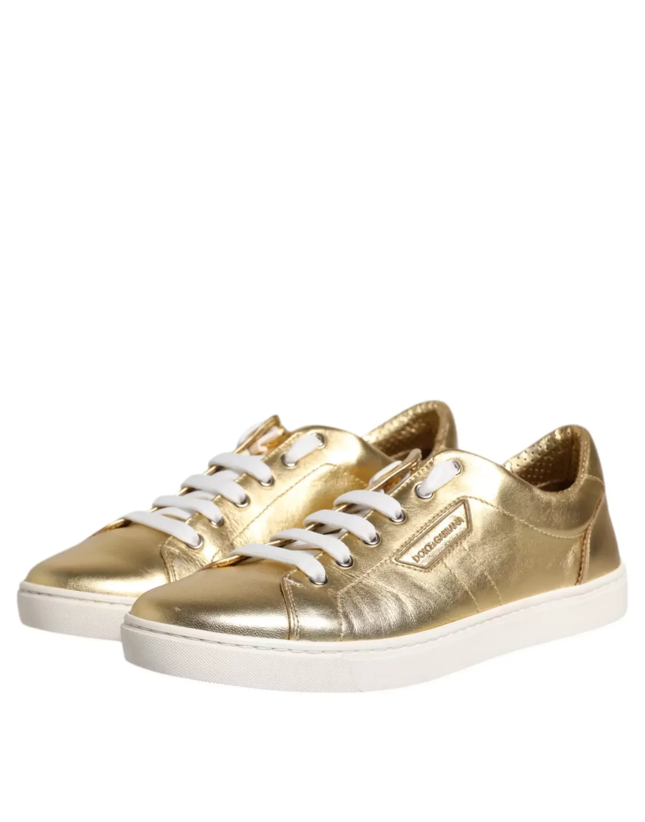 Leather LowTop Sneakers - Gold / EU41.5/US8.5