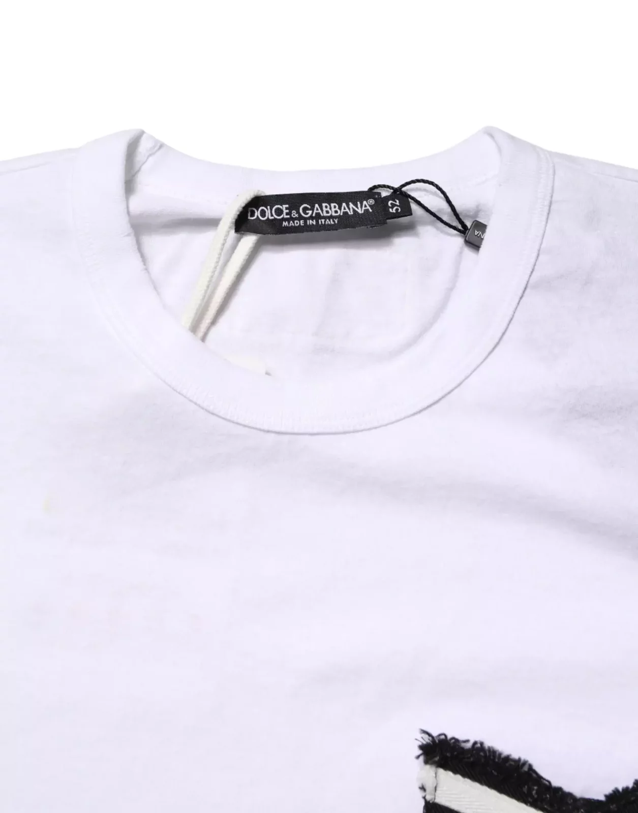Striped Cotton Crew Neck Tee - White / IT52 | XL