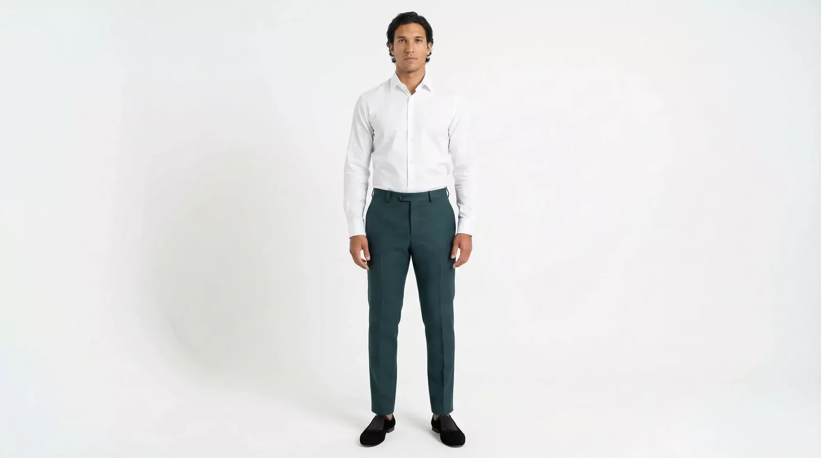 Tailored Trousers Slim Fit - Dark Green / IT48 | M
