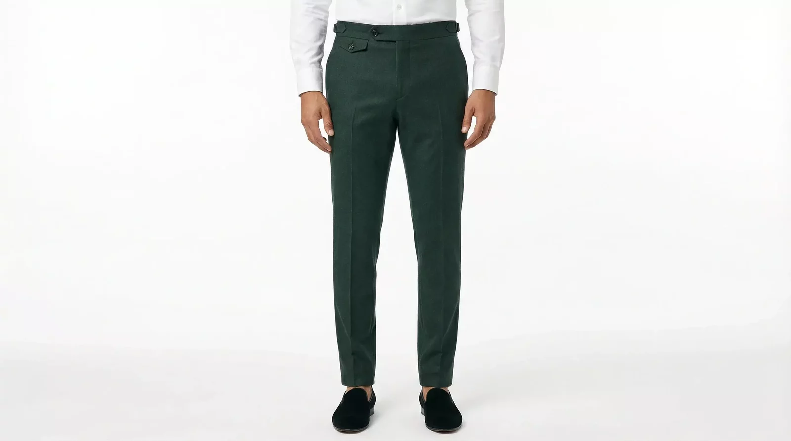 Tailored Trousers Slim Fit - Dark Green / IT48 | M
