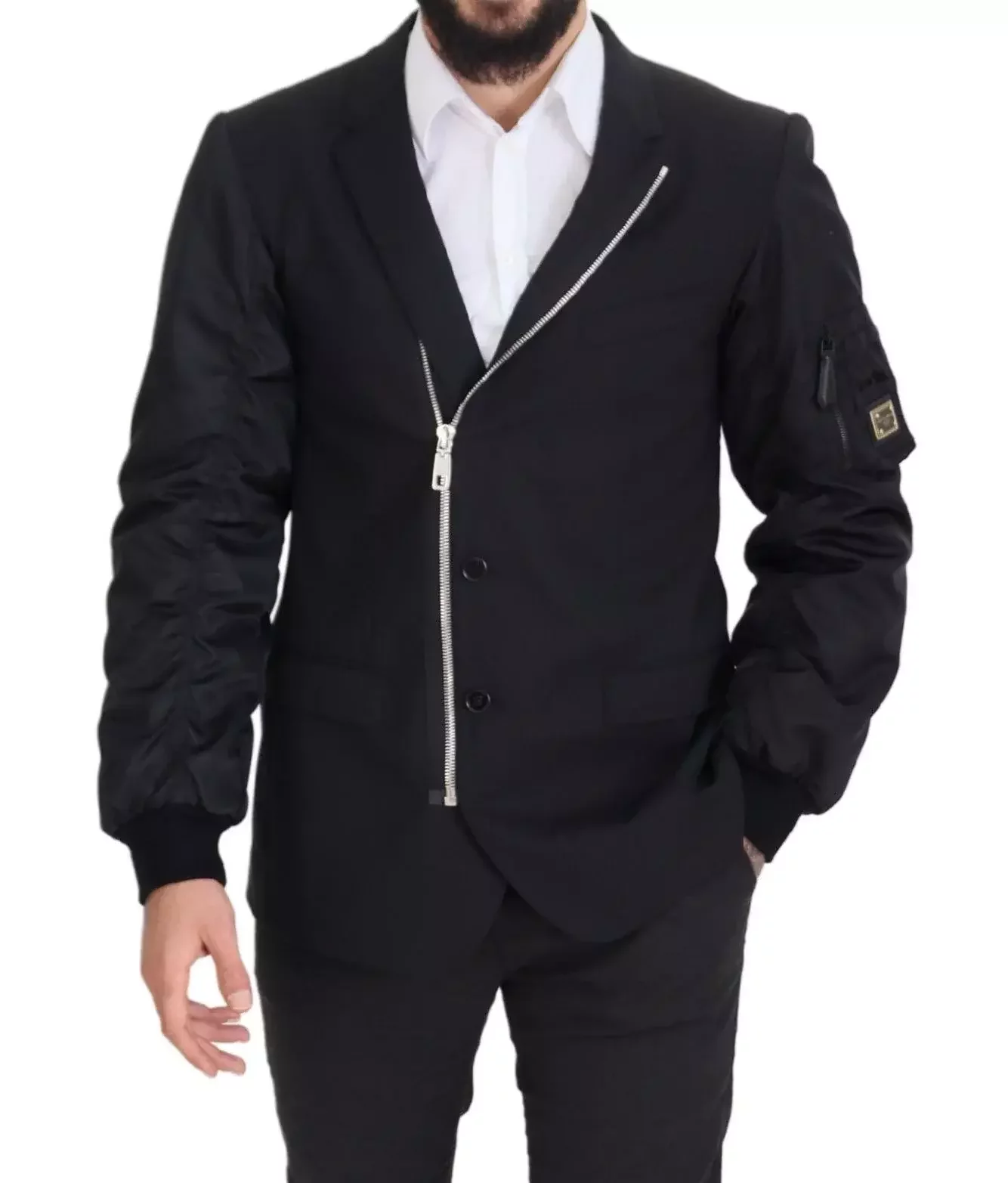 Asymmetrical ZipUp Blazer JKT3360 - Black / IT50 | L
