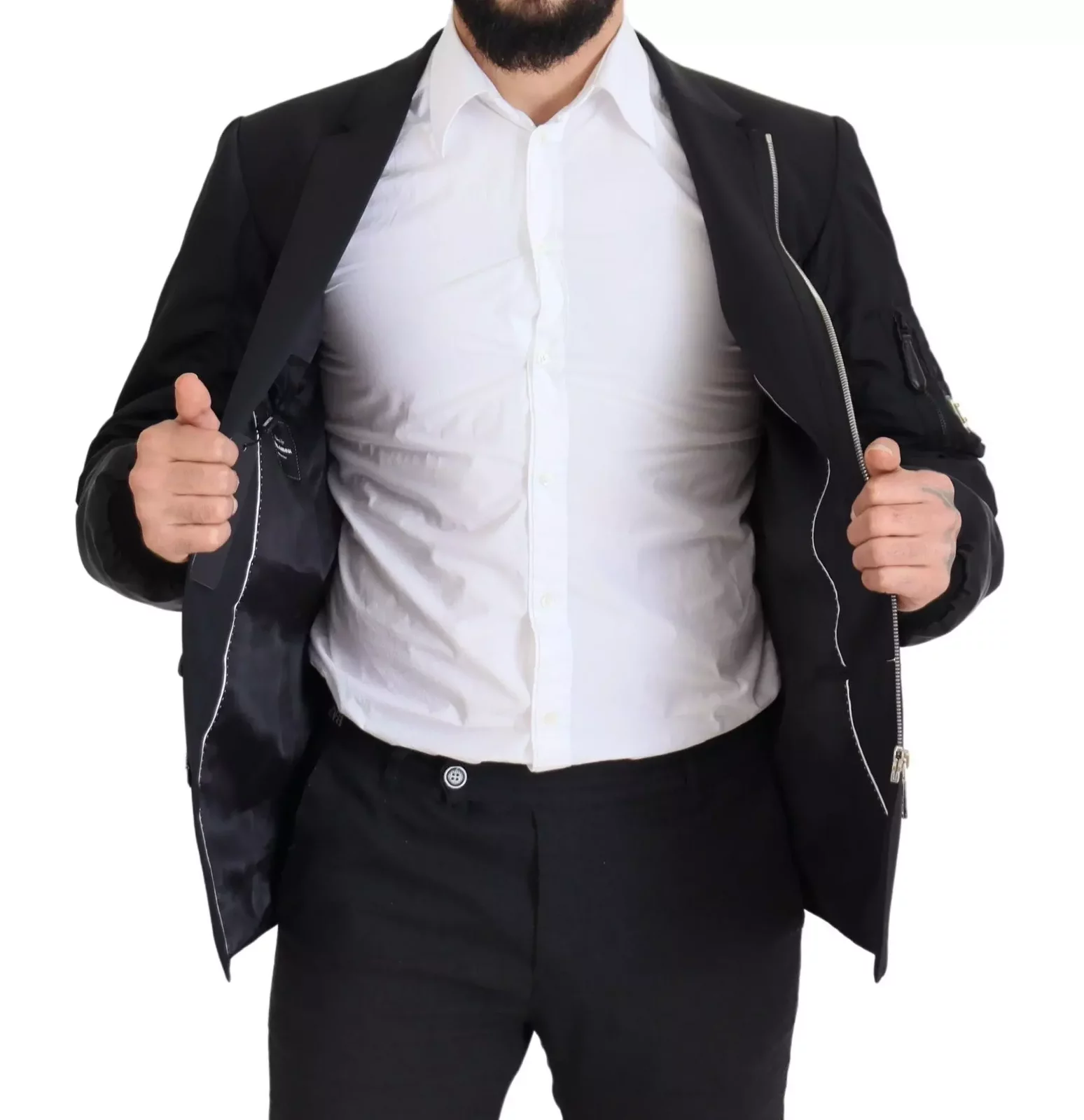 Asymmetrical ZipUp Blazer JKT3360 - Black / IT50 | L
