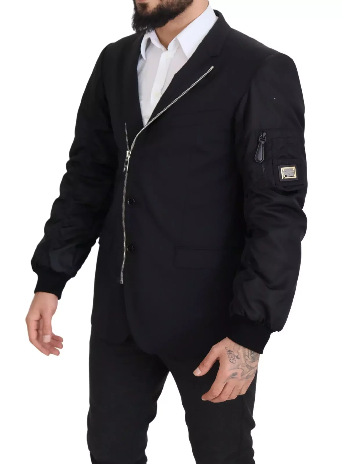 Asymmetrical ZipUp Blazer JKT3360 - Black / IT50 | L