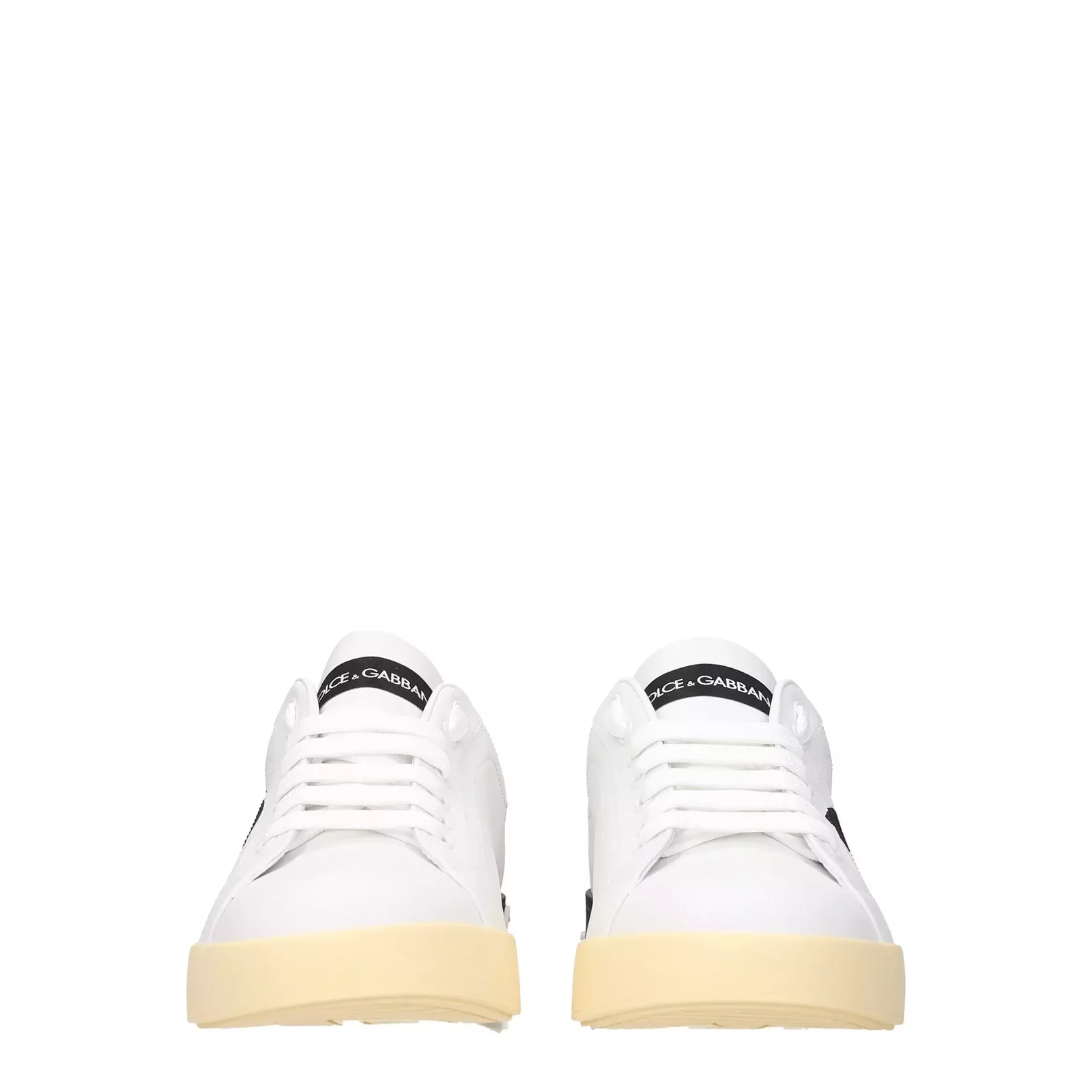 Leather Sneakers with Front Side and Back Logo - White / EU40/US7