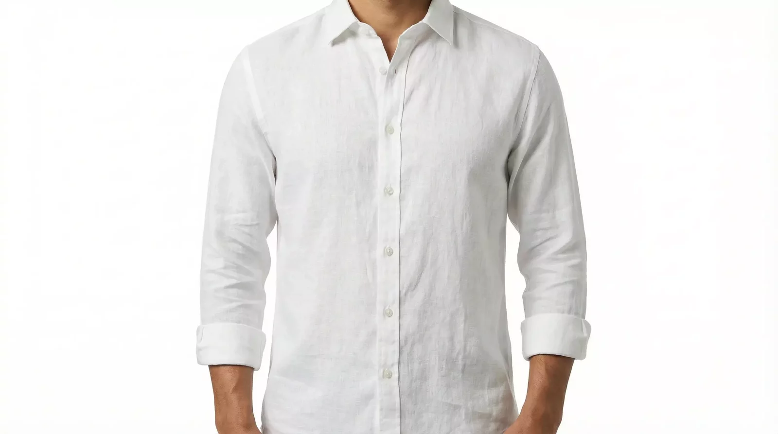 White Linen Shirt Classic Fit - White / IT40 | M